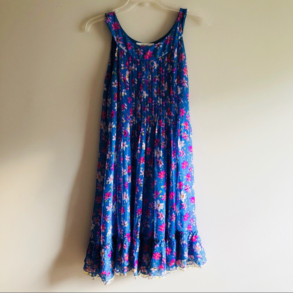 Blugirl BLUMARINE floral pleated silk halter dress